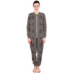 Stylized Cactus Motif Pattern Onepiece Jumpsuit (ladies) by dflcprintsclothing