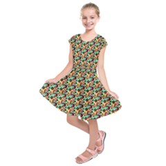 Color Spots Kids  Short Sleeve Dress by Sparkle