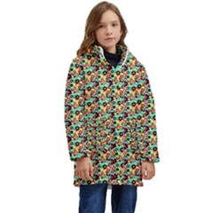 Color Spots Kid s Hooded Longline Puffer Jacket by Sparkle