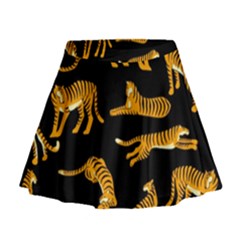Seamless-exotic-pattern-with-tigers Mini Flare Skirt by Jancukart