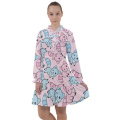 Children Pattern Design All Frills Chiffon Dress by Jancukart