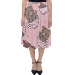 Seamless Pattern Adorable Cat Inside Cup Classic Midi Skirt by Jancukart