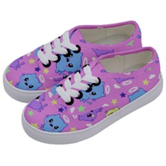 Seamless Pattern With Cute Kawaii Kittens Kids  Classic Low Top Sneakers