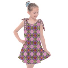 Seamless Psychedelic Pattern Kids  Tie Up Tunic Dress by Jancukart