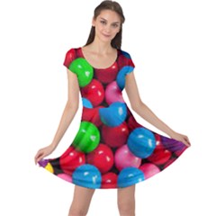 Bubble Gum Cap Sleeve Dress by artworkshop