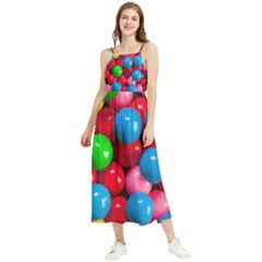 Bubble Gum Boho Sleeveless Summer Dress