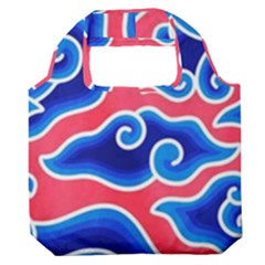 Batik Megamendung Premium Foldable Grocery Recycle Bag by artworkshop