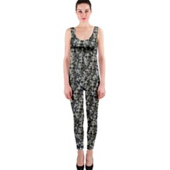 Creepy Head Motif Pattern One Piece Catsuit by dflcprintsclothing