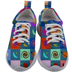 Space-pattern Multicolour Kids Athletic Shoes by Jancukart