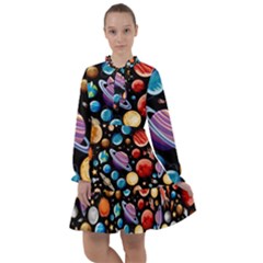 Background-with-many-planets-space All Frills Chiffon Dress by Jancukart