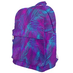 Leaf-pattern-with-neon-purple-background Classic Backpack by Jancukart