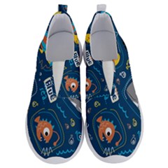 Seamless-pattern-vector-submarine-with-sea-animals-cartoon No Lace Lightweight Shoes by Jancukart