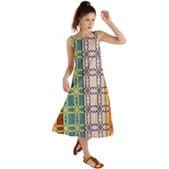 Grungy Vintage Patterns Summer Maxi Dress by artworkshop