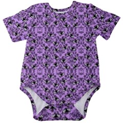 Purple Bats Baby Short Sleeve Onesie Bodysuit by InPlainSightStyle