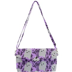 Purple Ghosts Removable Strap Clutch Bag by InPlainSightStyle