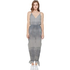 Storm Clouds Collection Sleeveless Tie Ankle Chiffon Jumpsuit