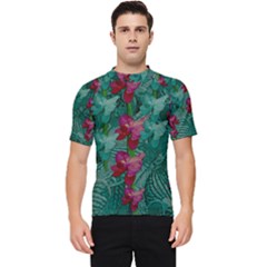 Rare Excotic Forest Of Wild Orchids Vines Blooming In The Calm Men s Short Sleeve Rash Guard by pepitasart