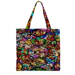 Character Disney Stained Zipper Grocery Tote Bag by artworkshop