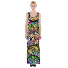 Character Disney Stained Thigh Split Maxi Dress by artworkshop