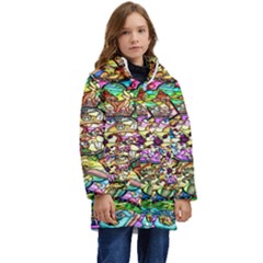 Character Disney Stained Kid s Hooded Longline Puffer Jacket