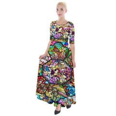 Character Disney Stained Half Sleeves Maxi Dress by artworkshop