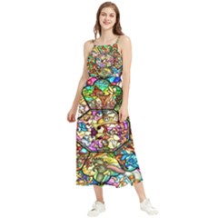 Character Disney Stained Boho Sleeveless Summer Dress by artworkshop