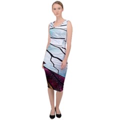 Anna Disney Frozen Stained Glass Sleeveless Pencil Dress by artworkshop