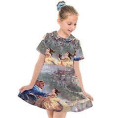 Beauty And The Beast Castle Kids  Short Sleeve Shirt Dress by artworkshop