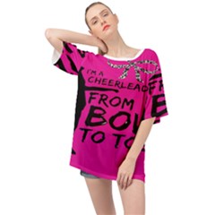 Bow To Toe Cheer Oversized Chiffon Top by artworkshop