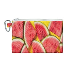 Watermelon Canvas Cosmetic Bag (medium) by artworkshop