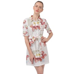 Floral Belted Shirt Dress by Sparkle