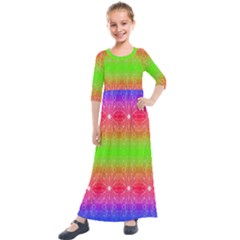 Angelic Pride Kids  Quarter Sleeve Maxi Dress by Thespacecampers