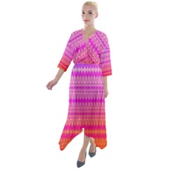 Daydreams Quarter Sleeve Wrap Front Maxi Dress by Thespacecampers