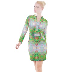 Art In Space Button Long Sleeve Dress by Thespacecampers