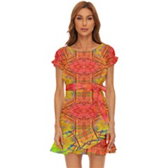 Hexafusion Puff Sleeve Frill Dress by Thespacecampers