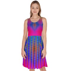 Intoxicating Rainbows Knee Length Skater Dress With Pockets by Thespacecampers