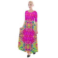 Kaleidoscopic Fun Half Sleeves Maxi Dress by Thespacecampers