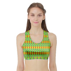 Neon Angles Sports Bra With Border by Thespacecampers
