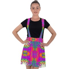 Plasma Ball Velvet Suspender Skater Skirt by Thespacecampers