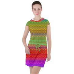 Rainbow Road Drawstring Hooded Dress by Thespacecampers
