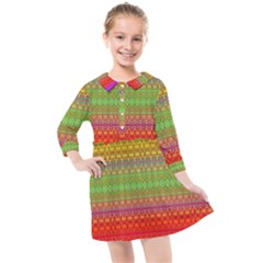 Rainbow Road Kids  Quarter Sleeve Shirt Dress by Thespacecampers