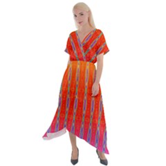 Sunsets Aplenty Cross Front Sharkbite Hem Maxi Dress by Thespacecampers