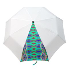 Techno Teal Folding Umbrellas by Thespacecampers
