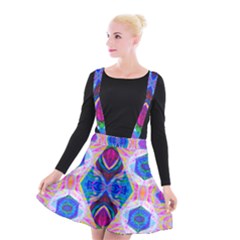 Tippy Flower Power Suspender Skater Skirt by Thespacecampers