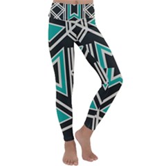 Abstract Pattern Geometric Backgrounds  Kids  Lightweight Velour Classic Yoga Leggings by Eskimos