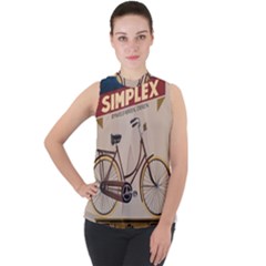 Simplex Bike 001 Design By Trijava Mock Neck Chiffon Sleeveless Top by nate14shop