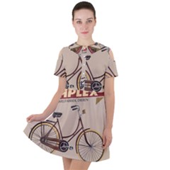 Simplex Bike 001 Design By Trijava Short Sleeve Shoulder Cut Out Dress  by nate14shop