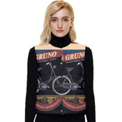 Gruno Bike 002 By Trijava Printing Women s Short Button Up Puffer Vest by nate14shop