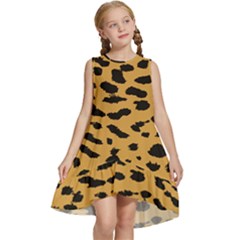 Animal Print - Leopard Jaguar Dots Kids  Frill Swing Dress by ConteMonfrey