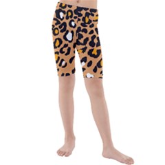 Leopard Jaguar Dots Kids  Mid Length Swim Shorts by ConteMonfrey